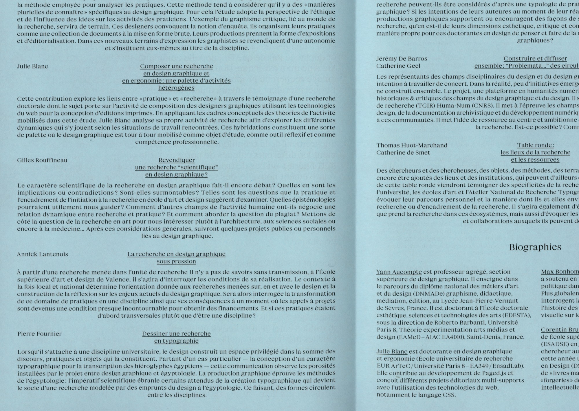 Manières de faire… 6