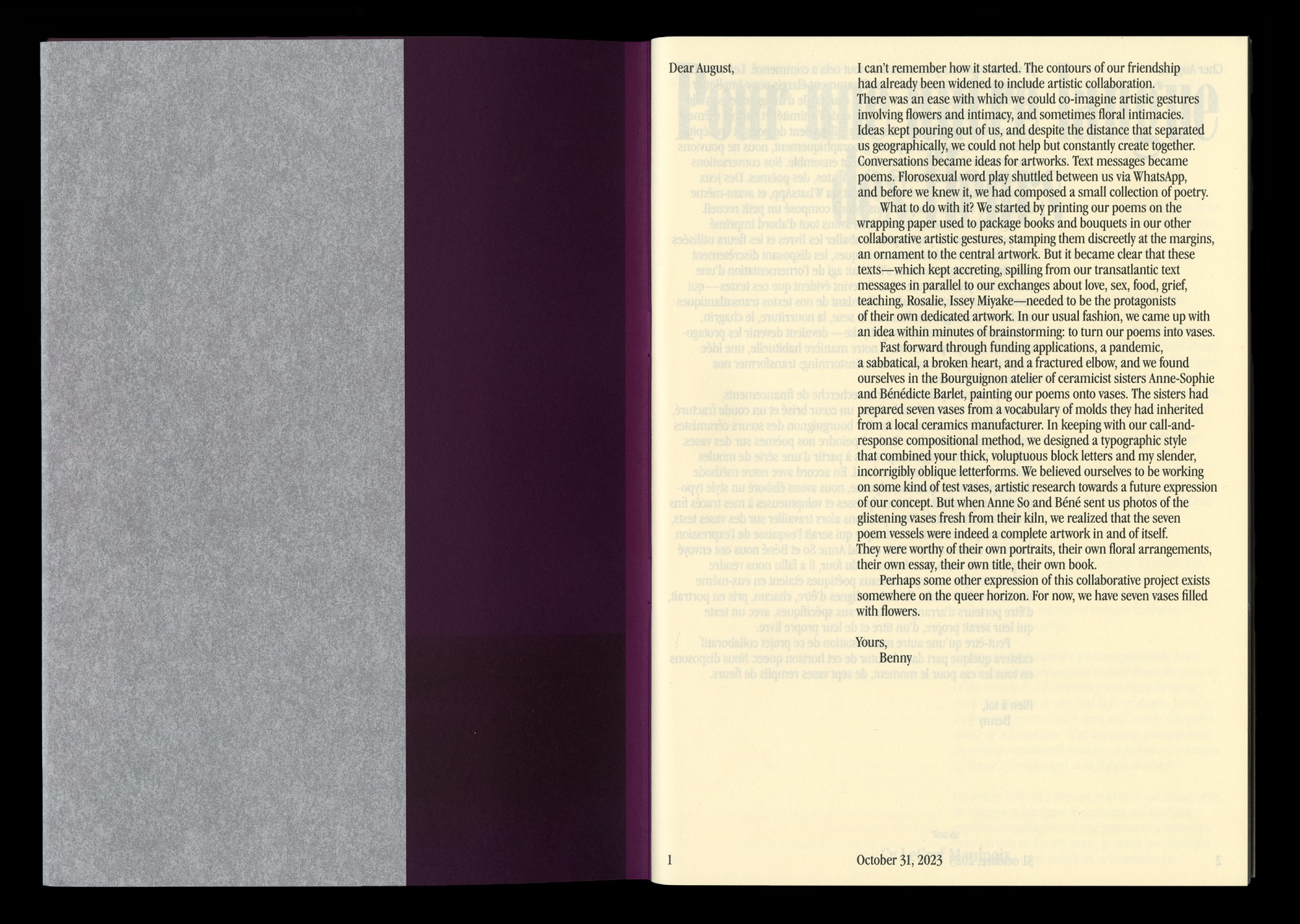 Seven vases filled with flowers 3