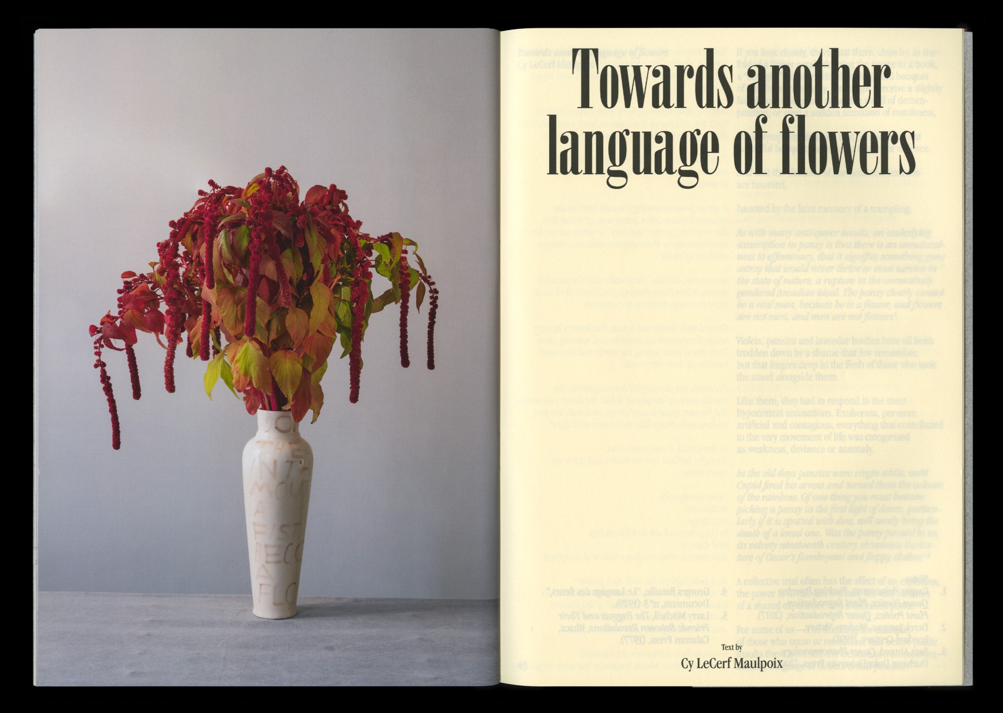 Seven vases filled with flowers 13